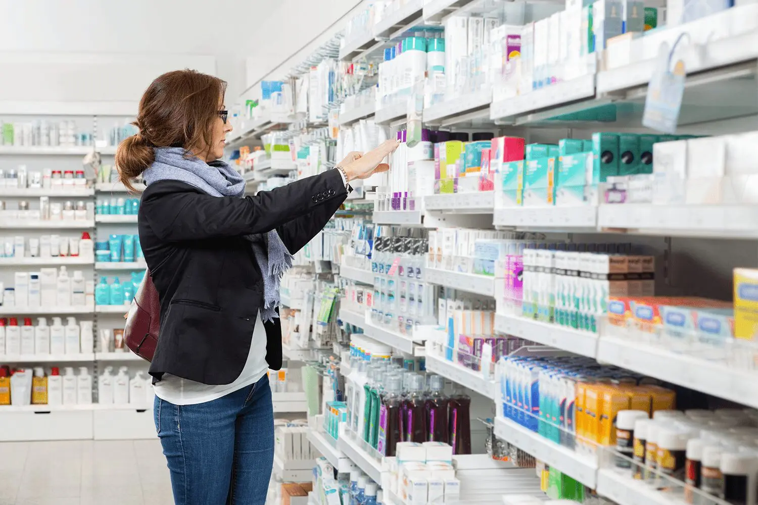 woman shopping at pharmacy