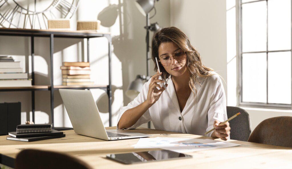 woman working for equal pay and employer support