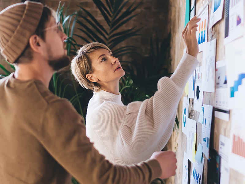 team of people doing research