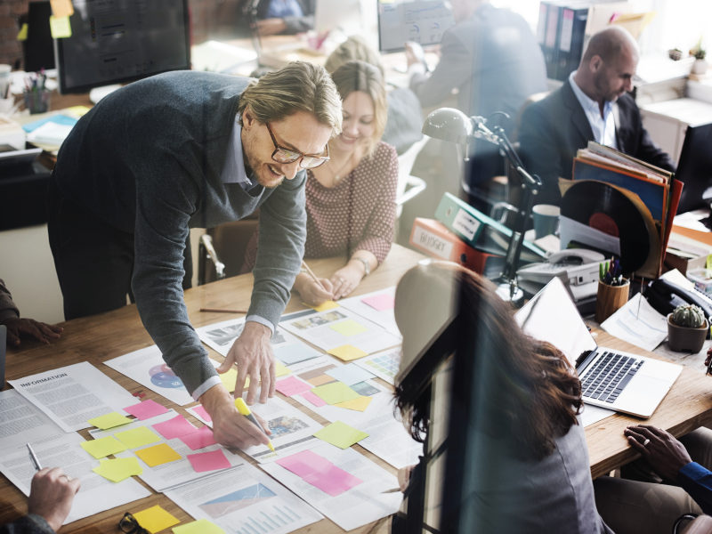 group of people working together