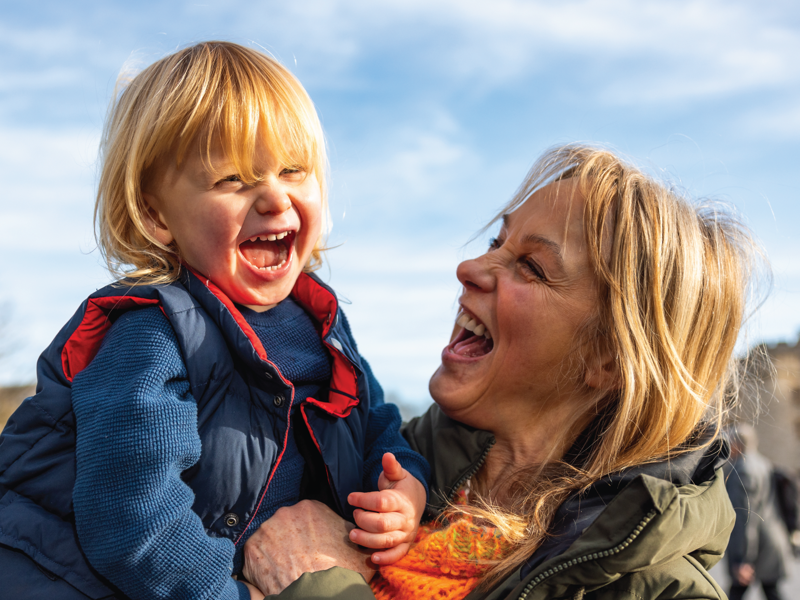 woman and grandkid outdoors