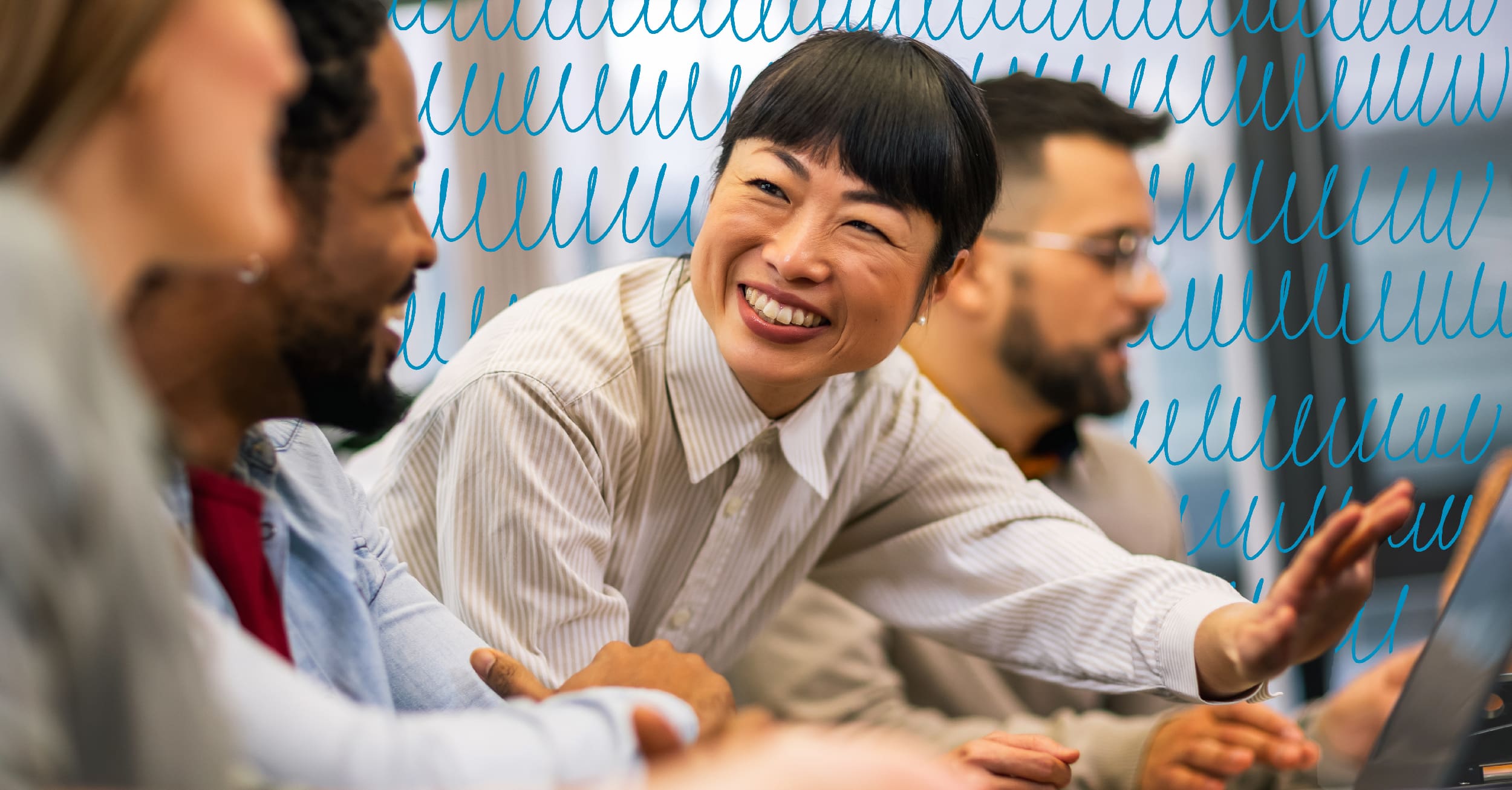 Group of coworkers smiling