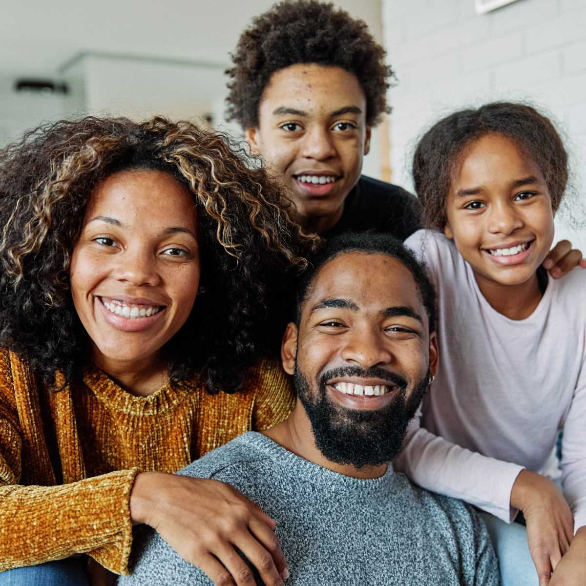 Smiling family