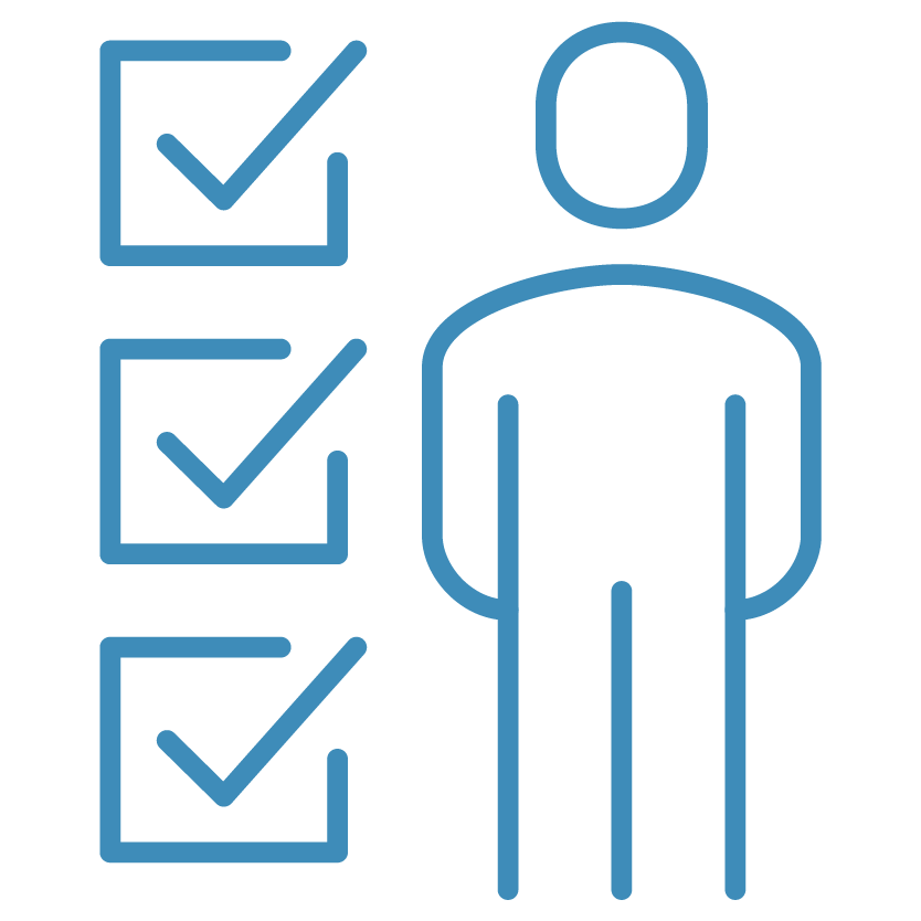 icon person with checklist