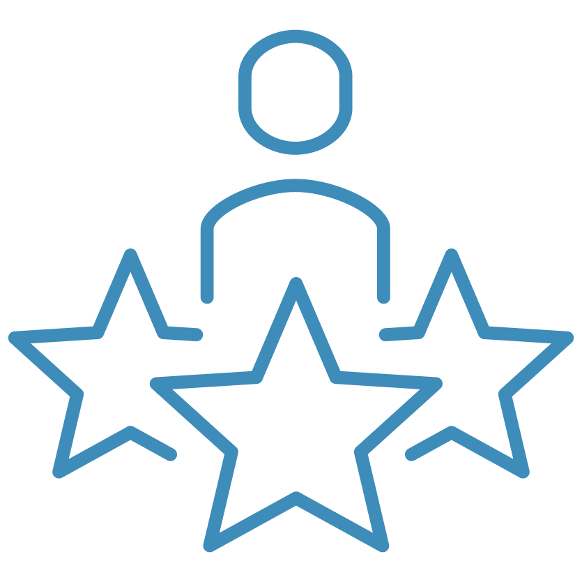 icon person with stars
