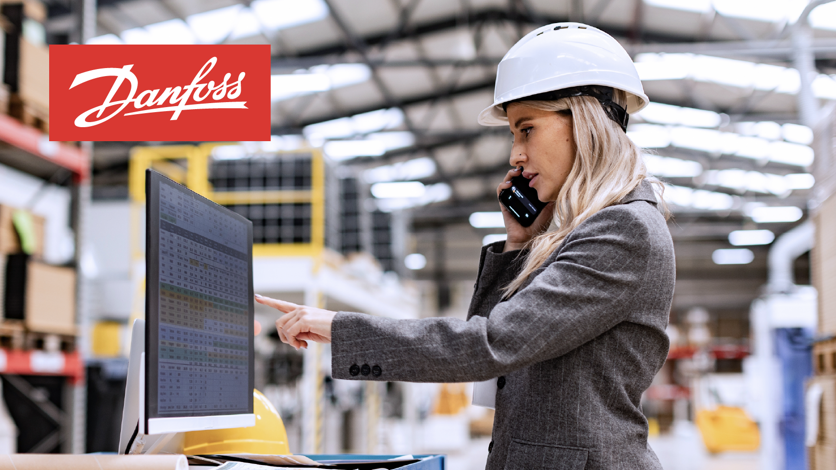 woman engineer at Danfoss in warehouse