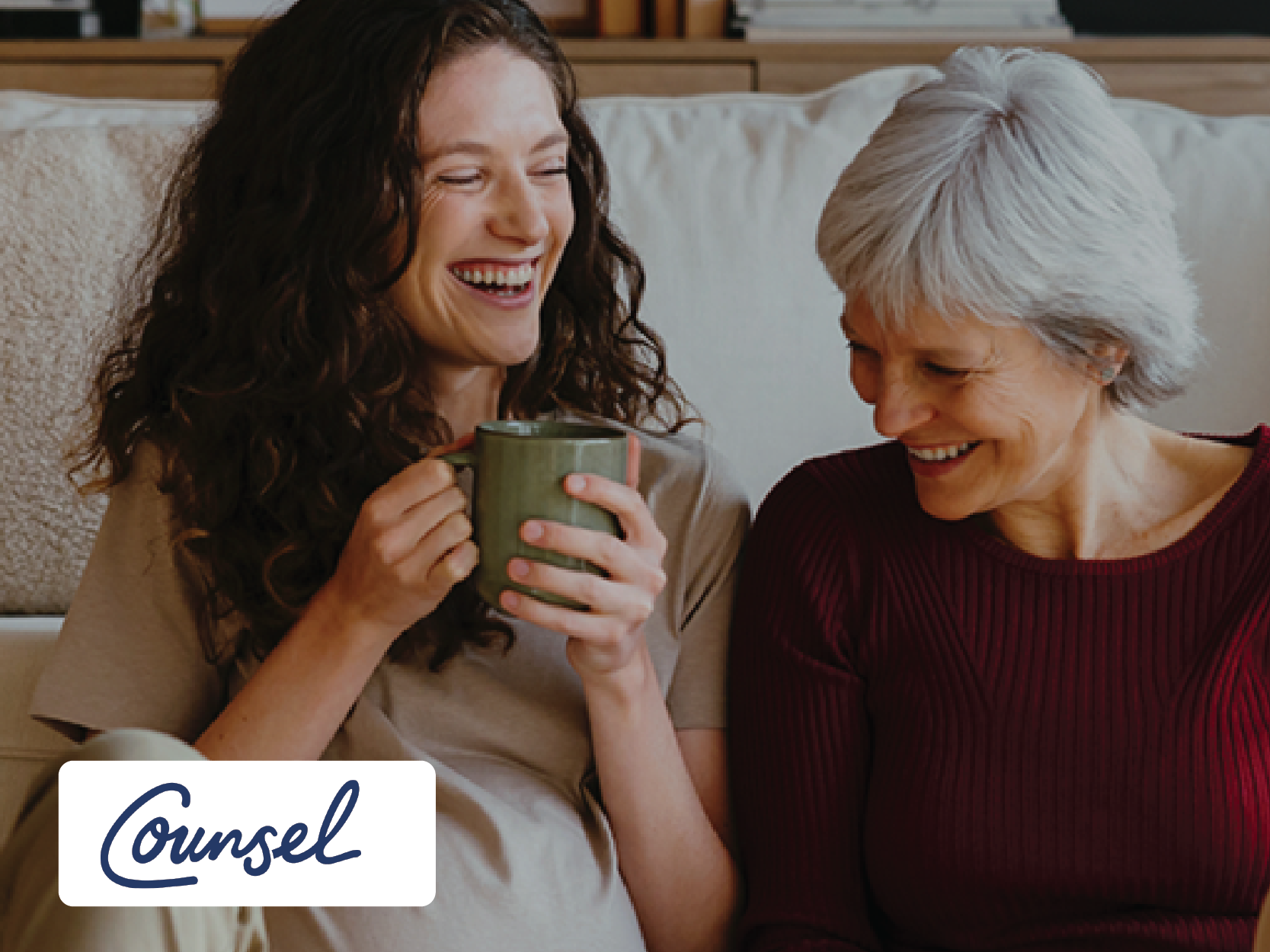 photo of two women enjoying coffee