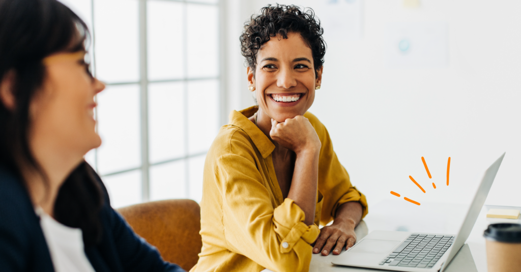 Employee and mentor discussing AI readiness and training